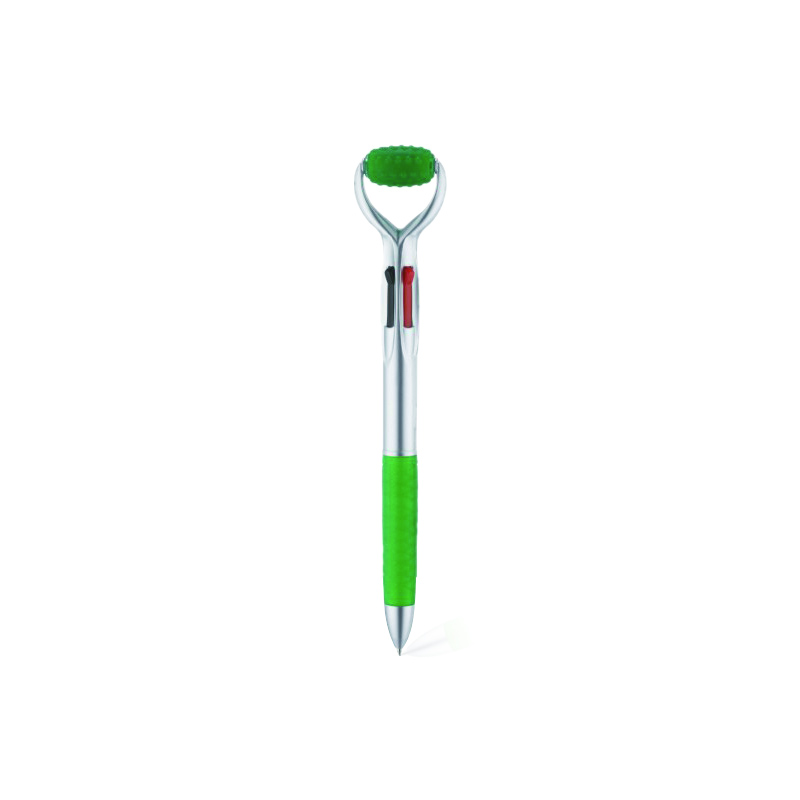 4 Color Soft Rubber Grip Ball Pen