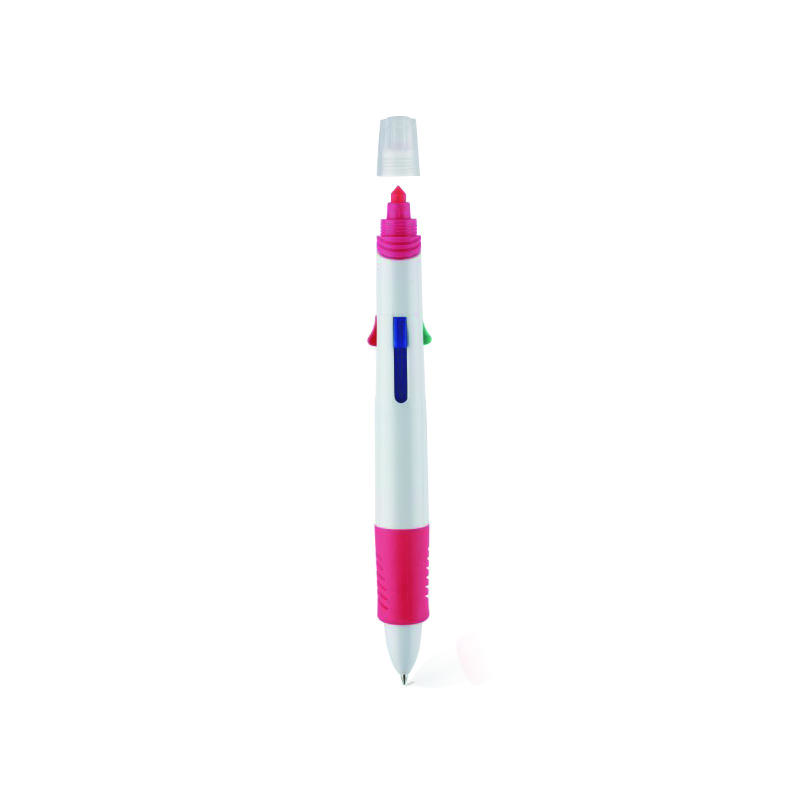 4 Color Plastic Ball Pen With Highlighter SGH2841