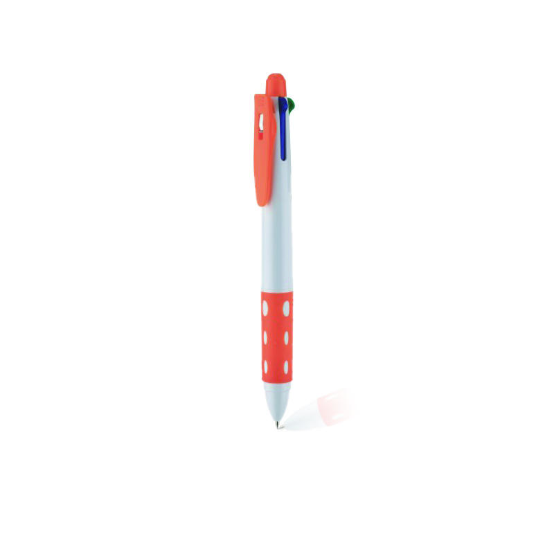 4 Color Soft Rubber Grip Ball Pen